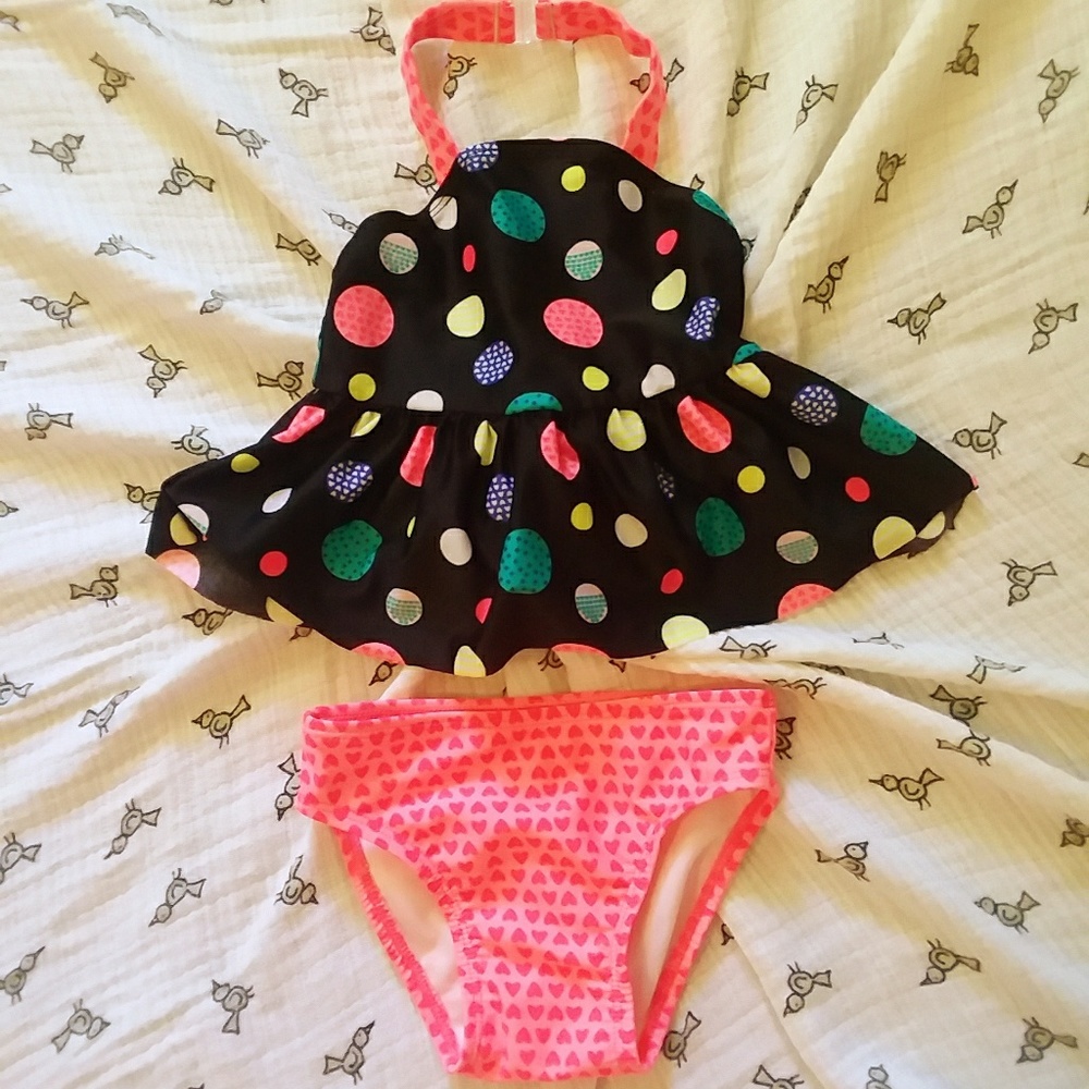 Cat and Jack polka dot swim set